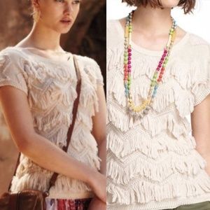 Anthropologie • Yellow Bird Fringe Top